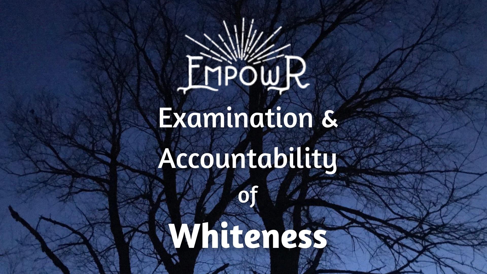 Examination and Accountability of Whiteness
