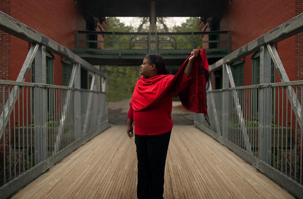 Shanda Williams standing on a bridge